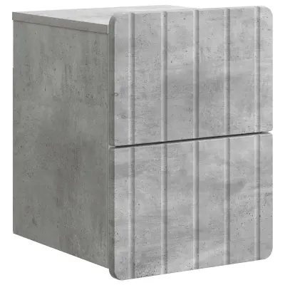 vidaXL Stenski nočni omarici Betonsko siva 33 x 34,5 x 43 cm