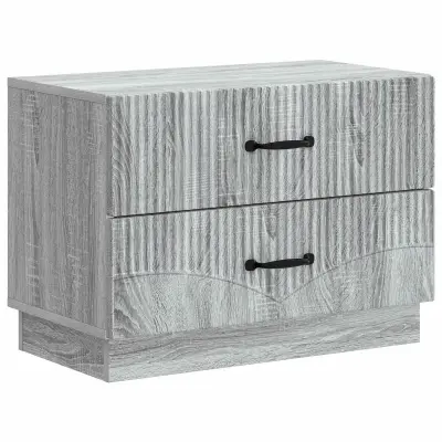 vidaXL Nočna omarica Siva Sonoma 62 x 34,5 x 44,5 cm Inženirski les