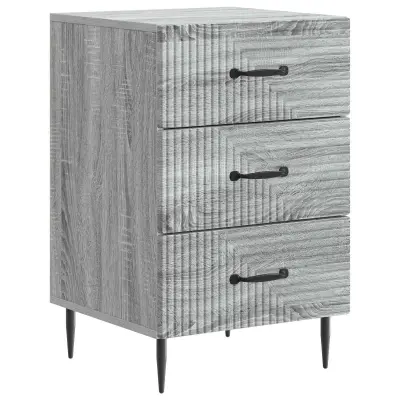 vidaXL Nočna omarica Siva Sonoma 43 x 41 x 66,5 cm Inženirski les
