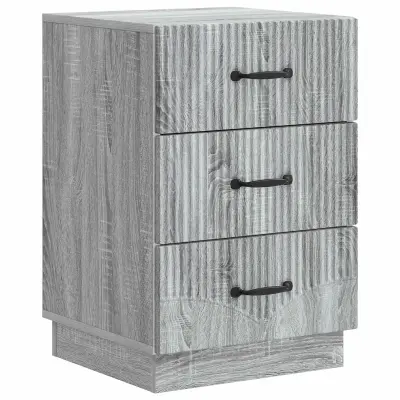 vidaXL Nočna omarica Siva Sonoma 43 x 41 x 63,5 cm Inženirski les