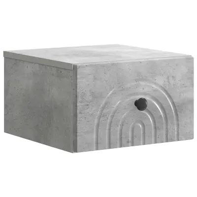 vidaXL Stenski nočni omarici Betonsko siva 33 x 34,5 x 20 cm