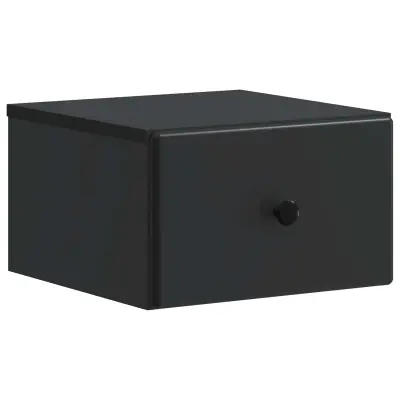 vidaXL Stenski nočni omarici Črna 34,5 x 33 x 20 cm Inženirski les
