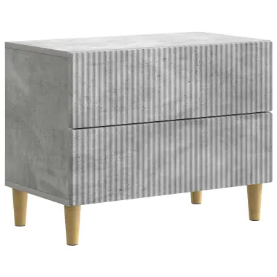vidaXL Nočna omarica Betonsko siva 62 x 34,5 x 48 cm Inženirski les