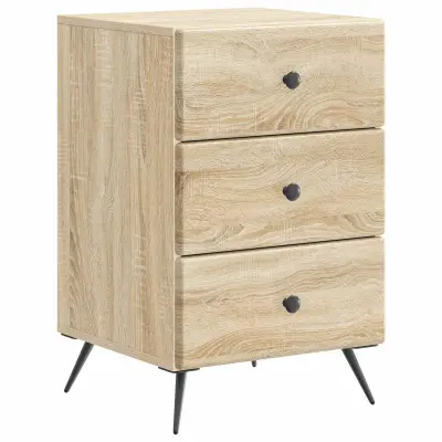 vidaXL Nočna omarica Sonoma hrast 43 x 41 x 66,5 cm Inženirski les