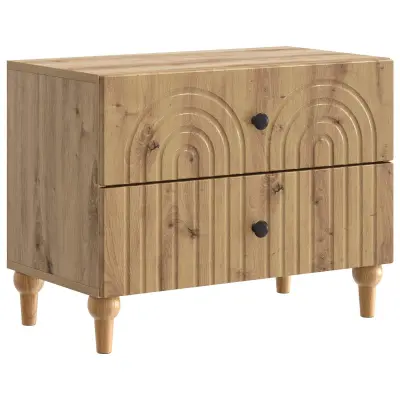 vidaXL Nočna omarica Artisan hrast 62 x 34,5 x 48 cm Inženirski les