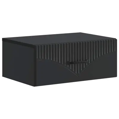 vidaXL Stenski nočni omarici Črna 49 x 34,5 x 20 cm Inženirski les