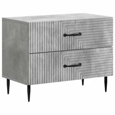 vidaXL Nočna omarica Betonsko siva 62 x 34,5 x 47,5 cm Inženirski les