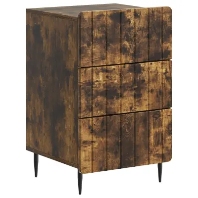 vidaXL Nočna omarica Dimljen hrast 43x 41 x 68 cm Inženirski les