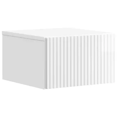 vidaXL Stenski nočni omarici Bela visok sijaj 33 x 34,5 x 20 cm
