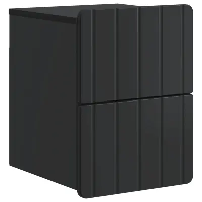 vidaXL Stenski nočni omarici Črna 33 x 34,5 x 43 cm Inženirski les