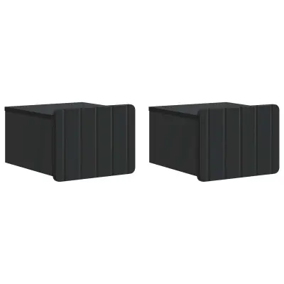 vidaXL Stenski nočni omarici s predalom 2 pcs Črna 33 x 34,5 x 24 cm