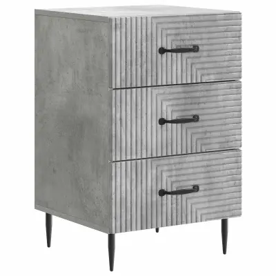 vidaXL Nočna omarica Betonsko siva 43 x 41 x 66,5 cm Inženirski les