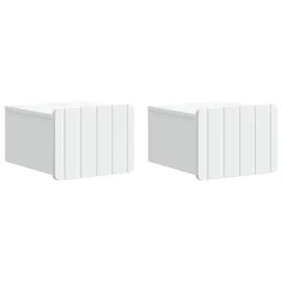 vidaXL Stenski nočni omarici s predalom 2 pcs Bela 33 x 34,5 x 24 cm