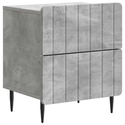 vidaXL Nočna omarica Betonsko siva 43 x 34,5 x 49,5 cm Inženirski les