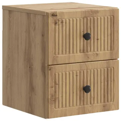 vidaXL Stenski nočni omarici Artisan hrast 33 x 34,5 x 40 cm