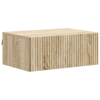vidaXL Stenski nočni omarici s predalom Sonoma hrast 49 x 34,5 x 20 cm