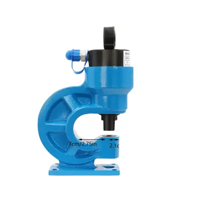 Hidravlična stiskalnica, 31T pritisk, 4 para stiskalnih matrik, jekleno konstrukcijo, modra