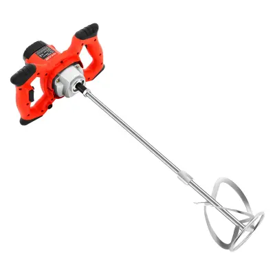 Prenosni električni mešalnik betona, 1500W moč, 6-stopenjska prilagoditev, rdeča, EU