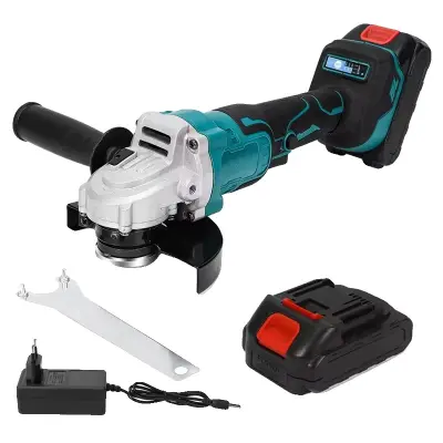 Kotna brusilka, brezkrtačni motor, nadzor hitrosti, 1 Baterija 1 Polnilec