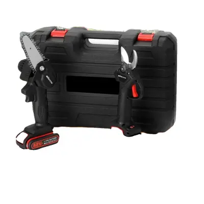 Set električnih obrezovalnih škarij in žage, ergonomska zasnova, dolga življenjska doba baterije, EU VTIČ