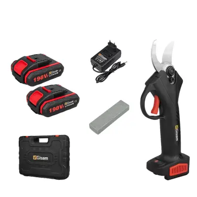 Brezžične škarje za obrezovanje, trdna rezila iz volframovega jekla, 30mm kapaciteta rezanja, tip 2 črna