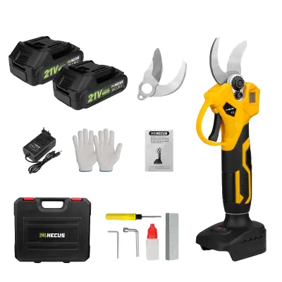 Električne obrezovalne škarje, 18V brezkrtačni motor, SK5 jekleni rezilo, 2 bateriji