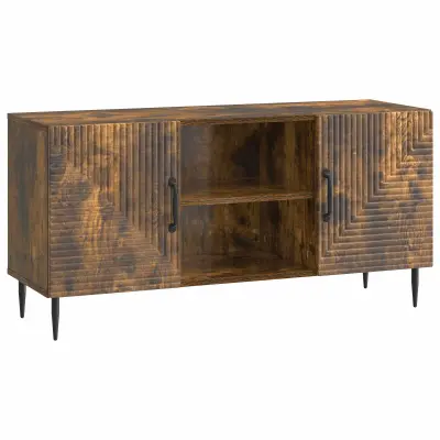 vidaXL TV omarica Dimljen hrast 102 x 34,5 x 50 cm Inženirski les