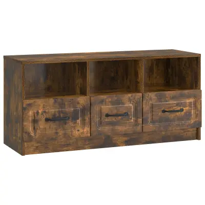 vidaXL TV omarica Dimljen hrast 102 x 34,5 x 47 cm Inženirski les