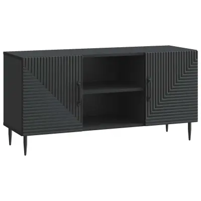 vidaXL TV omarica Črna 102 x 34,5 x 50 cm Inženirski les