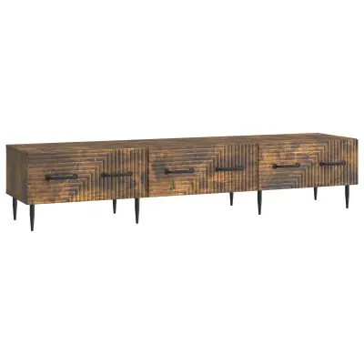 vidaXL TV omarica Dimljen hrast 147 x 34,5 x 30 cm Inženirski les