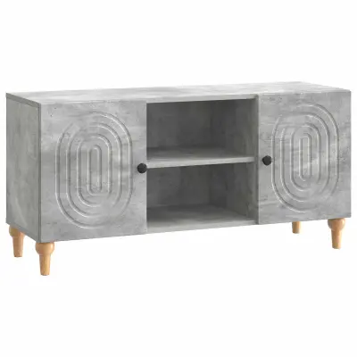 vidaXL TV omarica Betonsko siva 102 x 34,5 x 50 cm Inženirski les