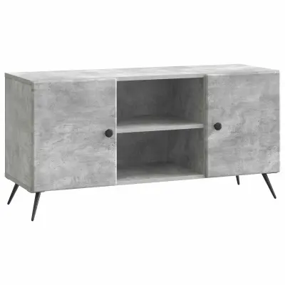 vidaXL TV omarica Betonsko siva 102 x 34,5 x 50 cm Inženirski les