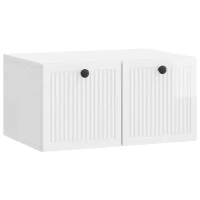 vidaXL Omarica za TV, ki jo lahko montiraš na steno Bela visok sijaj