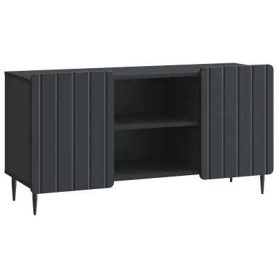 vidaXL TV omarica Črna 102 x 34,5 x 52 cm Inženirski les