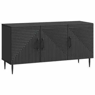 vidaXL TV omarica Črna 99 x 34,5 x 50 cm Inženirski les