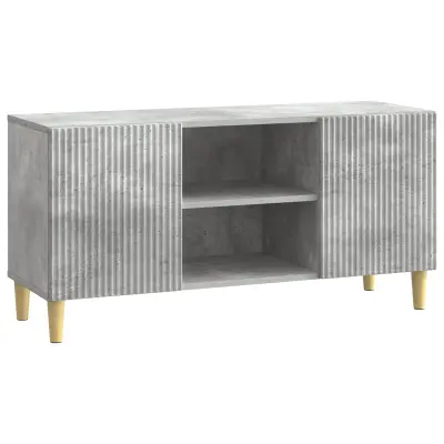 vidaXL TV omarica Betonsko siva 102 x 34,5 x 50 cm Inženirski les