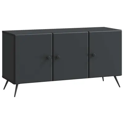 vidaXL TV omarica Črna 99 x 34,5 x 50 cm Inženirski les
