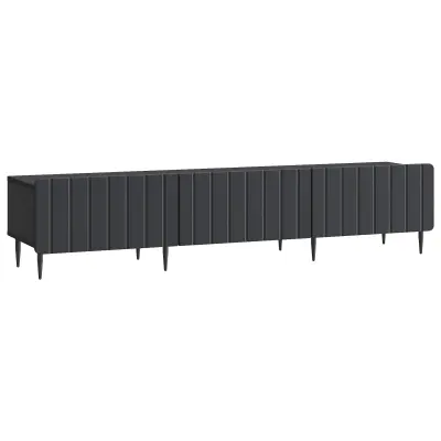 vidaXL TV omarica s predalom Črna 147 x 34,5 x 32 cm Inženirski les