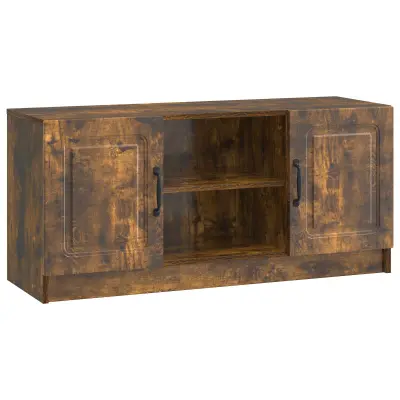 vidaXL TV omarica Dimljen hrast 102 x 34,5 x 47 cm Inženirski les