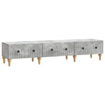 vidaXL TV omarica Betonsko siva 147 x 34,5 x 30 cm Inženirski les