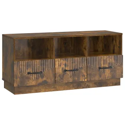 vidaXL TV omarica Dimljen hrast 102 x 34,5 x 47 cm Inženirski les