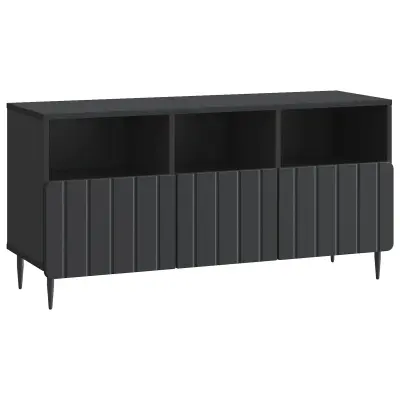 vidaXL TV omarica s predalom Črna 102 x 34,5 x 50 cm Inženirski les