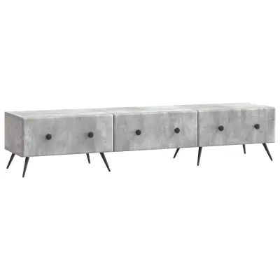 vidaXL TV omarica Betonsko siva 147 x 34,5 x 30 cm Inženirski les