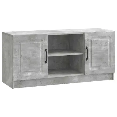 vidaXL TV omarica Betonsko siva 102 x 34,5 x 47 cm Inženirski les