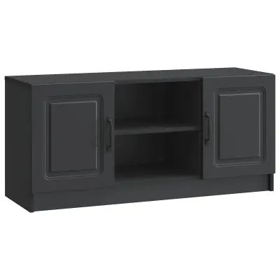 vidaXL TV omarica Črna 102 x 34,5 x 47 cm Inženirski les