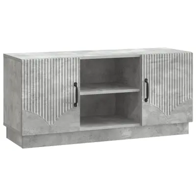 vidaXL TV omarica Betonsko siva 102 x 34,5 x 47 cm Inženirski les
