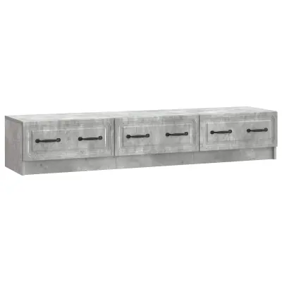 vidaXL TV omarica Betonsko siva 147 x 34,5 x 27 cm Inženirski les