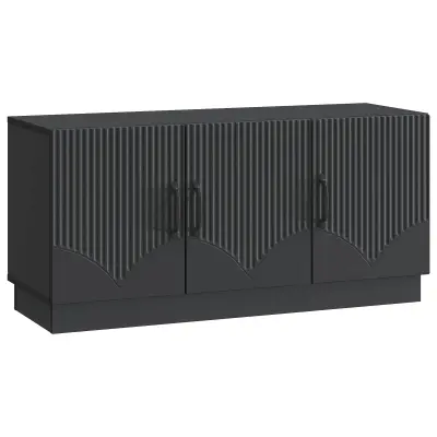 vidaXL TV omarica Črna 99 x 34,5 x 47 cm Inženirski les