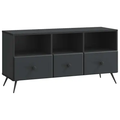 vidaXL TV omarica s predalom Črna 102 x 34,5 x 50 cm Inženirski les