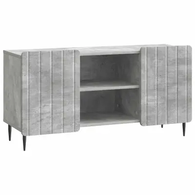 vidaXL TV omarica Betonsko siva 102 x 34,5 x 52 cm Inženirski les